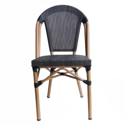 Gartenstühle aus Webstoff Schwarzbraun - Phantom (2er Set)