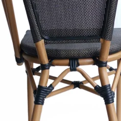 Gartenstühle aus Webstoff Schwarzbraun - Phantom (2er Set)