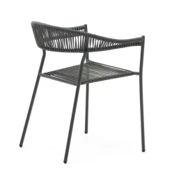 Gartenstuhl aus Geflecht und Stahl - Lavinaia (4er Set)