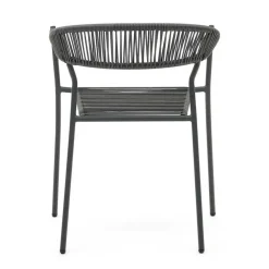 Gartenstuhl aus Geflecht und Stahl - Lavinaia (4er Set)