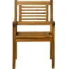 Gartenstuhl mit Armlehnen aus Akazie - Lecco