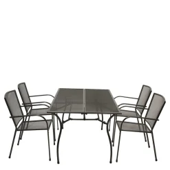 Gartentisch & 4 Armlehnstühle - Grover (fünfteilig)