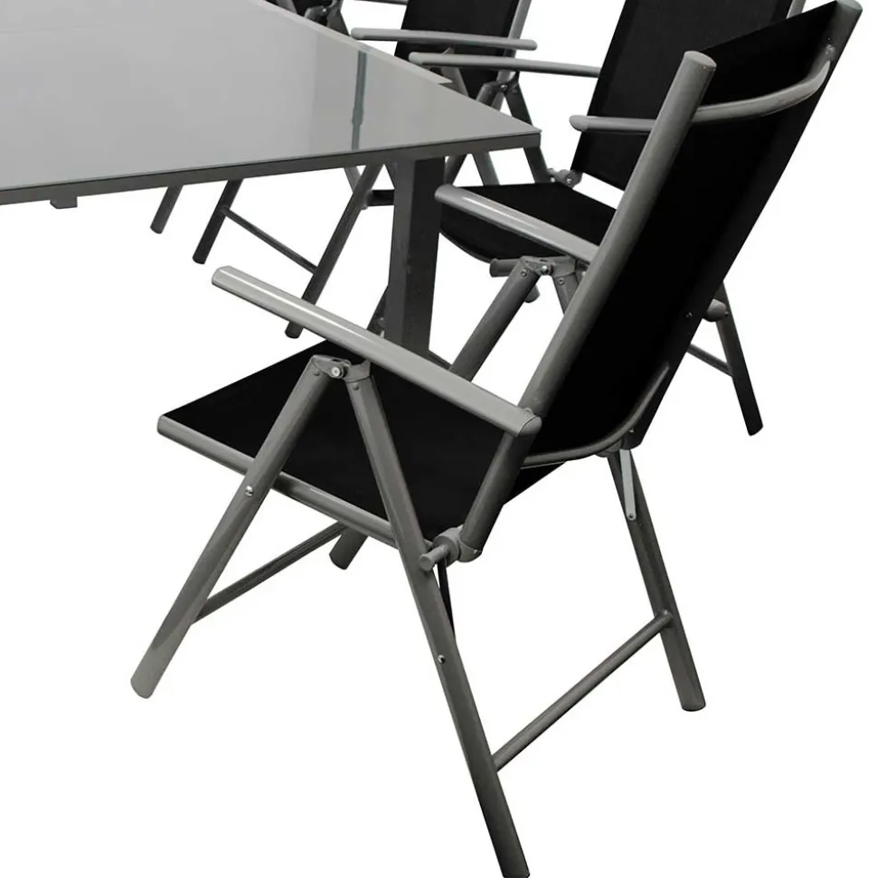 Gartentisch & acht Klappsessel - Olividos (neunteilig)