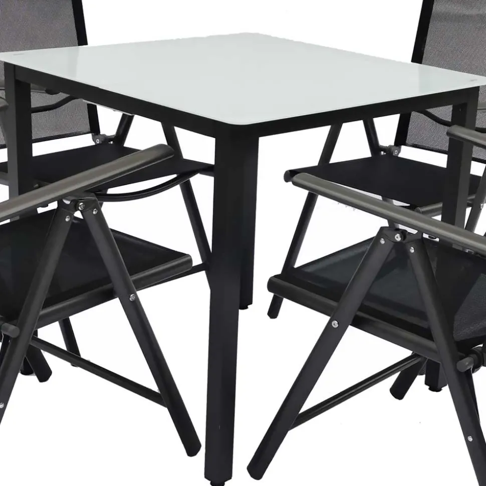 Gartentisch & vier Hochlehner Set - Barreras (fünfteilig)