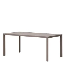 Gartentisch aus Aluminium in Braun - Luvenico