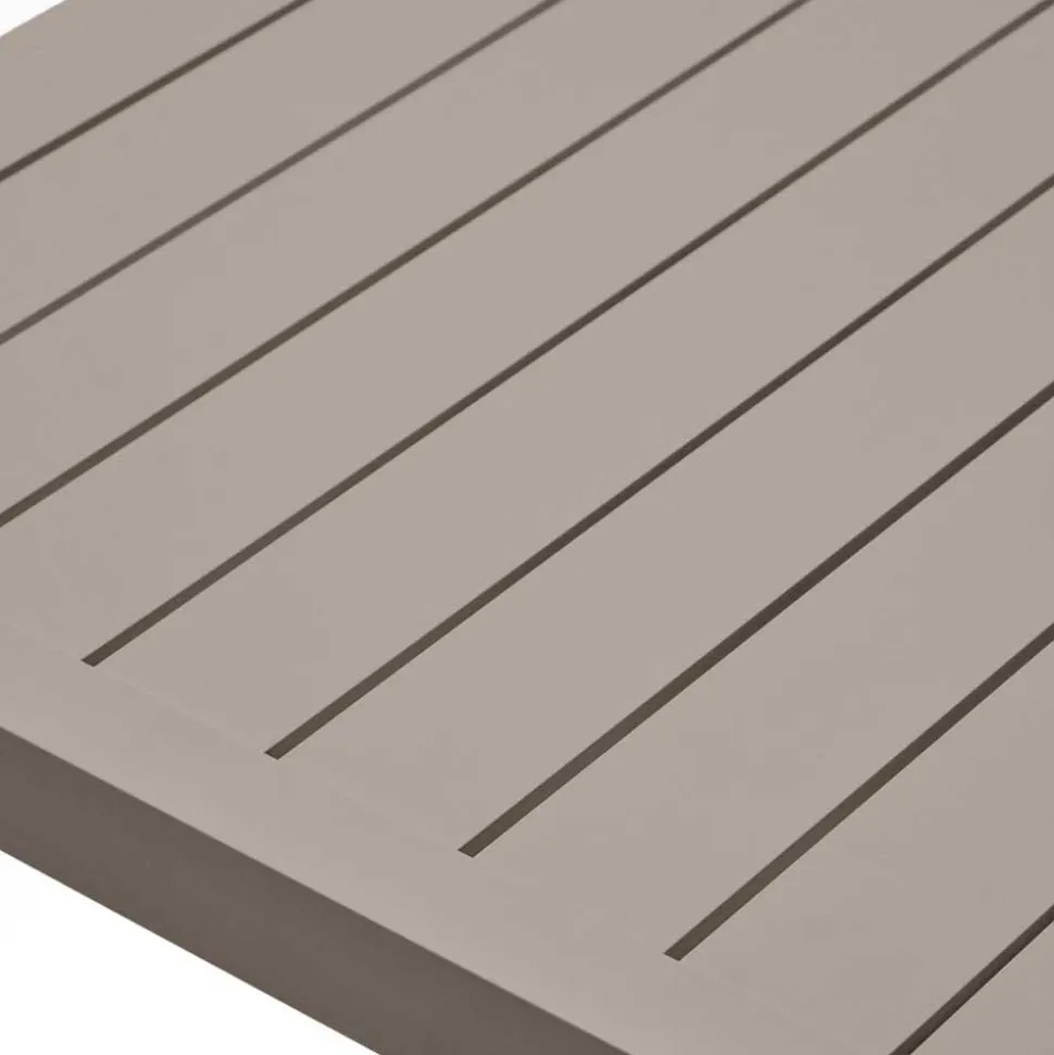 Gartentisch aus Aluminium in Braun - Luvenico