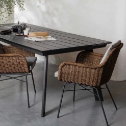 Gartentisch aus Kunststoff in Holzoptik - Lourette