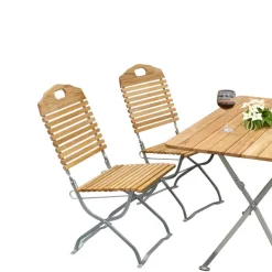 Gartentischgruppe Marino aus Robinie massiv (fünfteilig)