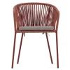 Geflecht Armlehnenstühle in Rotbraun - Udolpho (4er Set)