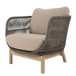 Geflecht Loungesessel in Dunkelgrün - Casimiro (2er Set)