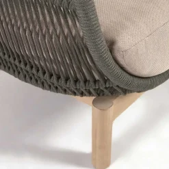 Geflecht Loungesessel in Dunkelgrün - Casimiro (2er Set)