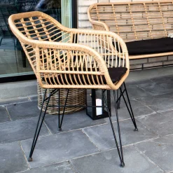 Geflecht Stühle in Beige Rattan - Ambo (2er Set)