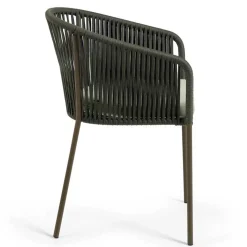Geflecht Stühle in Dunkelgrün - Zenuvra (4er Set)