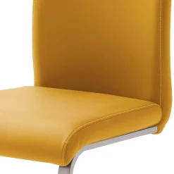 Gelbe Stühle für Esszimmer Carismata als Freischwinger (4er Set)