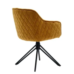 Gelber Armlehnenstuhl mit Drehgestell - Bellatrix