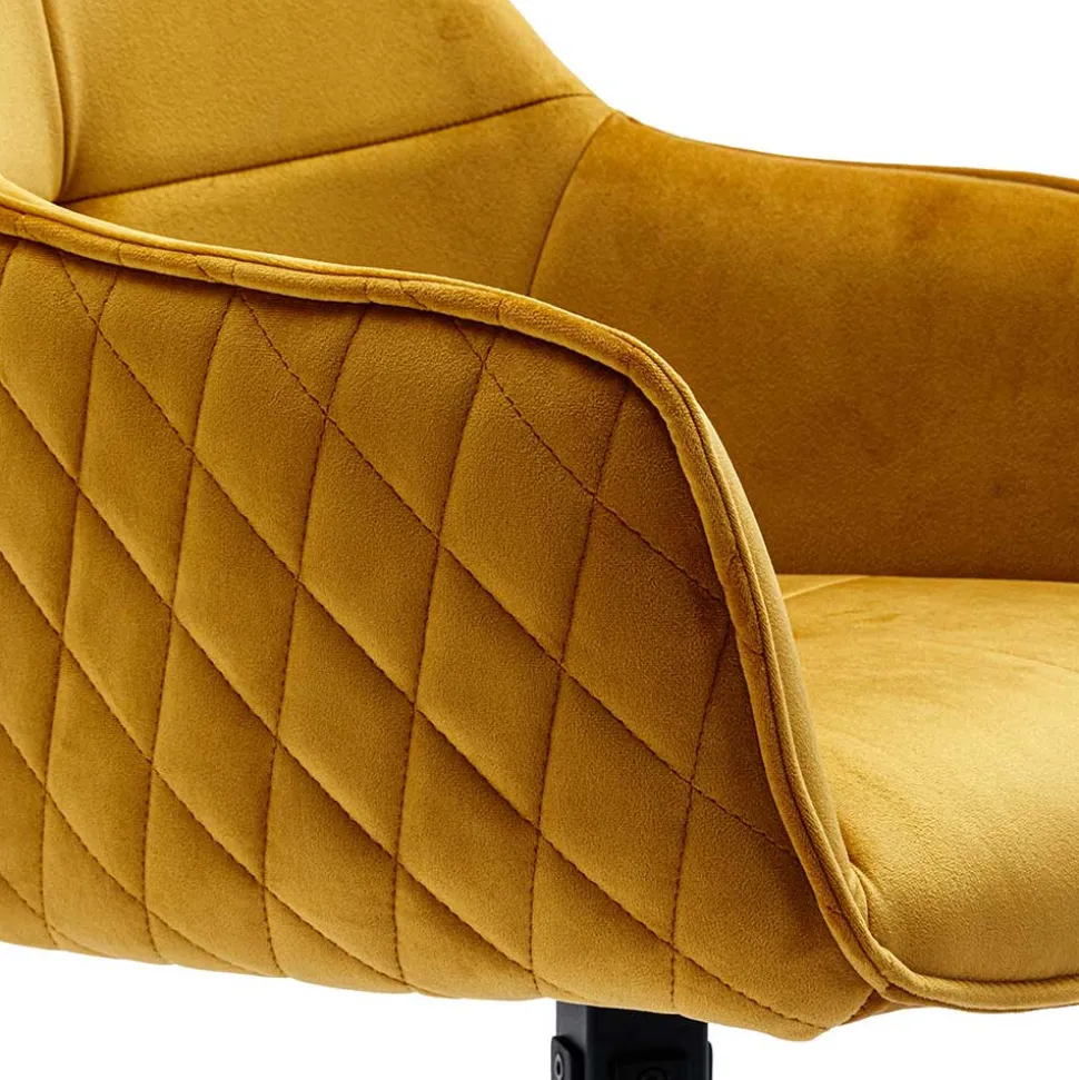 Gelber Armlehnenstuhl mit Drehgestell - Bellatrix