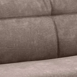 Gepolsterte Bank in Beige Microfaser - Anguro