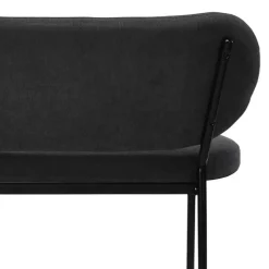 Gepolsterte Esstischbank in Dunkelgrau - Julisk