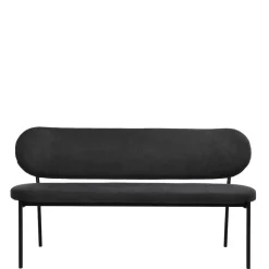 Gepolsterte Esstischbank in Dunkelgrau - Julisk