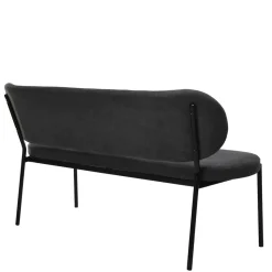 Gepolsterte Esstischbank in Dunkelgrau - Julisk