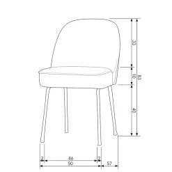 Gepolsterte Samtstühle in Rost Braun - Licasia (2er Set)