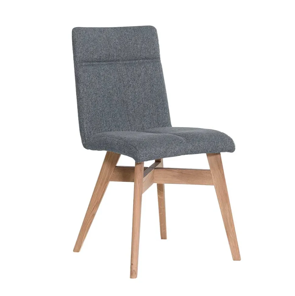 Gepolsterte Stühle in Grau & Natur - Tucina (2er Set)