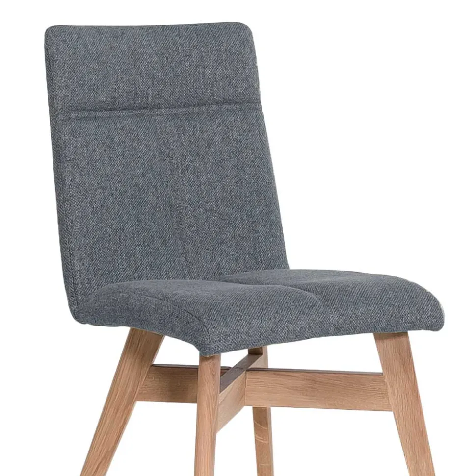 Gepolsterte Stühle in Grau & Natur - Tucina (2er Set)