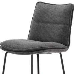 Gepolsterter Barstuhl aus Chenille - Amelie (2er Set)