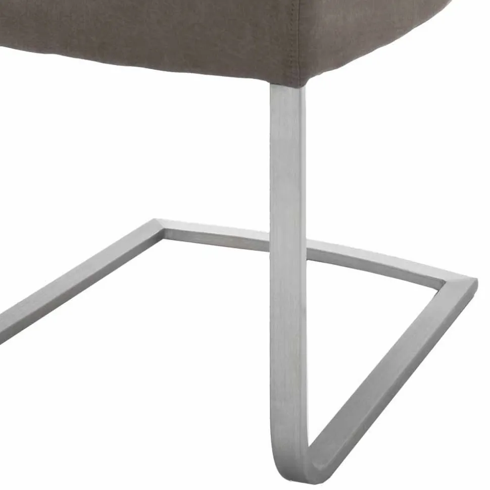 Gepolsterter Freischwinger Stuhl in Braun - Carpreras (2er Set)