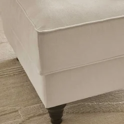 Gepolsterter Hocker im Vintage Landhaus Look - Merandes