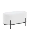 Gepolsterter Hocker in Oval mit Boucle Bezug - Cady