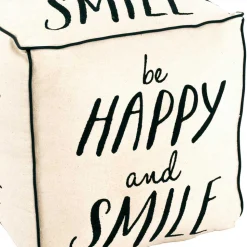 Gepolsterter Sitzwürfel mit Spruch - Coralli