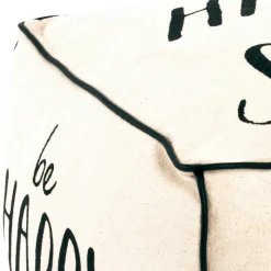 Gepolsterter Sitzwürfel mit Spruch - Coralli