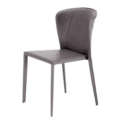 Gepolsterter Stuhl in Dunkelgrau - Baika (2er Set)