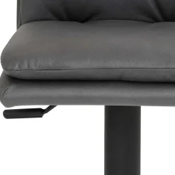 Gepolsterter Tresenstuhl in Dunkelgrau - Teromaso