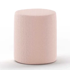 Gepolstertes Bett mit Boucle Bezug in Rosa - Skylab