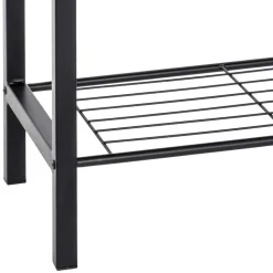 Geradlinige Metallbank gepolstert in Schwarz - Deliana