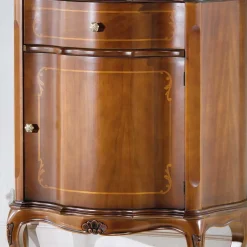 Gerundete Kommode im Barock Stil Dentro mit Nussbaum Furnier
