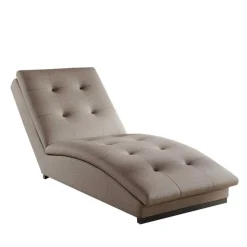 Geschwungene Wohnzimmerliege in Beige - Celloma