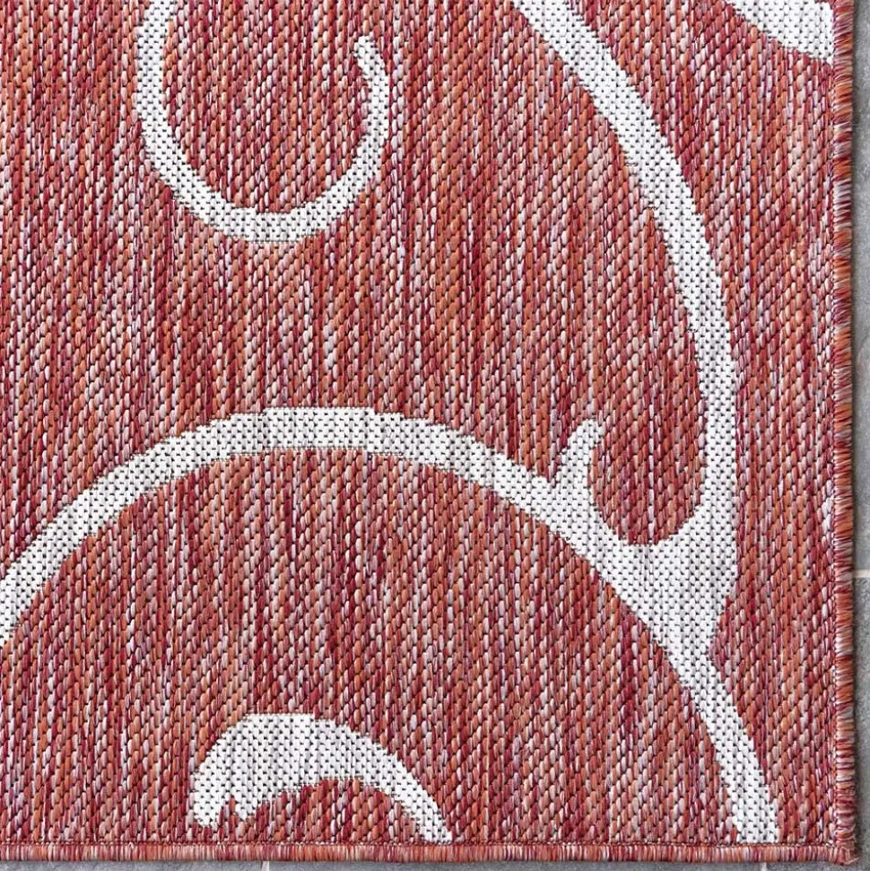 Gewebter Teppich aus PP mit Ornament Motiv - Rick