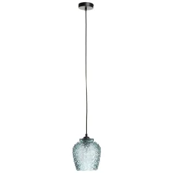 Glas Hängelampe in hellem Blau - Estrevin