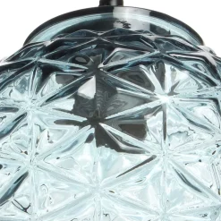 Glas Hängelampe in hellem Blau - Estrevin