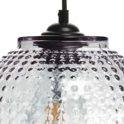 Glas Pendel Hängeleuchte in Grau - Memphys