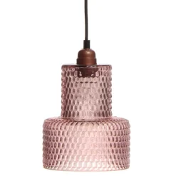 Glas Pendelleuchte in Violett - Lavillos