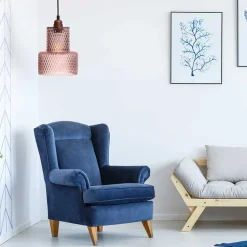 Glas Pendelleuchte in Violett - Lavillos