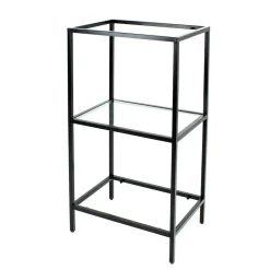 Glas Regal mit Metallrahmen - Elegatos