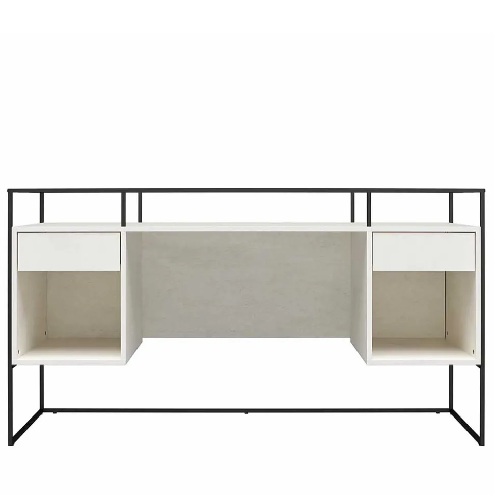 Glas Schreibtisch mit Rillen Strukturglasplatte - Corners