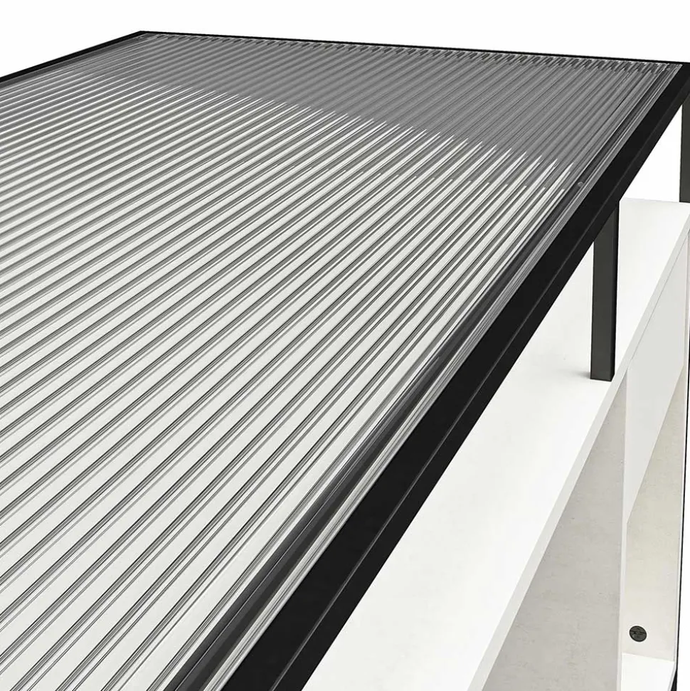 Glas Schreibtisch mit Rillen Strukturglasplatte - Corners