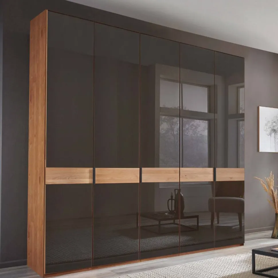 Glasfront-Kleiderschrank mit fünf Türen - Hung