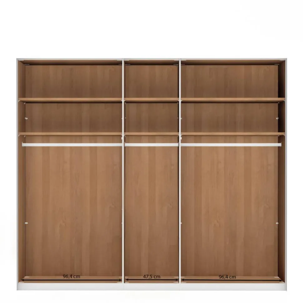 Glasfront-Kleiderschrank mit fünf Türen - Hung